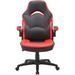 Lorell Bucket Seat High-Back Gaming Chair Vinyl in Red | 47.5 H x 27.95 W x 20.5 D in | Wayfair LLR84387