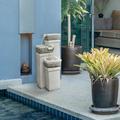 Hanover Polystone Tri-Column Garden Fountain w/ Light | 29.5 H x 13.8 W x 12.6 D in | Wayfair HAN030FNTN-11