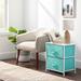 Dotted Line™ Jalyn 2 Drawer Storage Chest Metal/Fabric in Green/Blue | 21.25 H x 17.7 W x 11.8 D in | Wayfair EFE78EF234444DAFBFBFA8598890F074