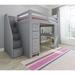 Viv + Rae™ Lennon Full 8 Drawer Solid Wood Loft Bed w/ Bookcase by Three Posts™ Baby & Wood in Gray | 68.5 H x 57.5 W x 99 D in | Wayfair