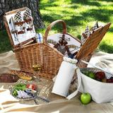 Picnic at Ascot Huntsman Basket for Four w/ Coffee Service in London in Brown | 17.5 H x 22 W x 15 D in | Wayfair 705C-L