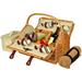 Picnic at Ascot Yorkshire Picnic Basket w/ Blanket for Four Wicker or Wood in Brown | 17 H x 13.5 W x 20 D in | Wayfair 710B-SC