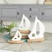 Beachcrest Home™ 3 Piece Phil Wood Sculpture Set Wood in White/Brown | 10.55 H x 8.85 W x 6.3 D in | Wayfair C7D31D3FB1904BE889D60E33FF4AB103