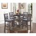 Winston Porter Jackins 4 - Person Round Solid Wood Dining Set Wood in Gray | 36.25" H x 42.25" L x 42.25" W | Wayfair