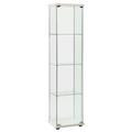 Ebern Designs Storage Cabinet Tempered Glass Side Display Cabinet Multi Colors/Sizes Wood/Glass in White | 64.2 H in | Wayfair