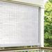 Symple Stuff Semi-Sheer Indoor/Outdoor Roll-Up Shade, Stainless Steel in White | 72 H x 36 W x 0.5 D in | Wayfair D3E728A450EF44C88AE1670C2C16A577