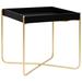 Mercer41 Side Table Black & Gold 15"x15"x15.2" MDF Wood in Black/Brown/Gray | 15.16 H x 14.96 W x 14.96 D in | Wayfair