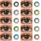 Magister lentilles de Contact pour femmes maquillage 3 tons lentilles de Contact pour les yeux