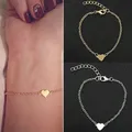 Bracelets en forme de cœur pour femmes et filles bijoux en métal couleur or et argent vente en
