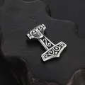 Pendentif marteau Viking Thor en acier inoxydable trou de 4mm pour collier accessoires de