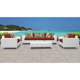 Miami 6 Piece Outdoor Wicker Patio Furniture Set 06e