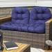 Sunnydaze Tufted Olefin 3-Piece Indoor/Outdoor Settee Cushion Set