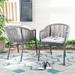 SAFAVIEH Outdoor Living Nicolo Rope Chair - Grey (Set of 2). - 23.2"x23.2"x30"