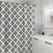 Randolph Morris Geometric Fabric Shower Curtain RMSK-GEO180-GY