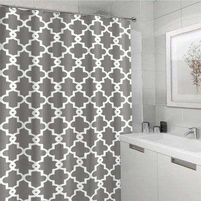 Randolph Morris Geometric Fabric Shower Curtain RMSK-GEO72-GY