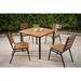 Lorell Dining Table Plastic/Metal in Brown | 36.6 H x 36.6 W x 36.6 D in | Outdoor Dining | Wayfair LLR42684