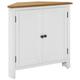 Gracie Oaks Solid Wood Oak Corner Cabinet Storage Living Room/Light Wood in White | 30.7 H x 31.5 W x 13.2 D in | Wayfair