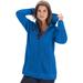 Plus Size Women's Classic-Length Thermal Hoodie by Roaman's in Vivid Blue (Size 2X) Zip Up Sweater