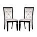 Rosdorf Park Brookeville Tufted Side Chair in Silver Faux Leather/Upholstered in Black | 39 H x 20.13 W x 25 D in | Wayfair