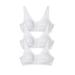 Plus Size Women's 3-Pack Front-Close Cotton Wireless Bra by Comfort Choice in White Pack (Size 38 DDD)