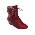 Wide Width Women's The Nala Boot by Comfortview in Burgundy (Size 8 1/2 W)