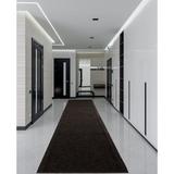 Black 26 x 0.2 in Indoor/Outdoor Area Rug - Ebern Designs Light Weight Indoor/Outdoor Slip Resistant Charcoal Rug Polyester | Wayfair