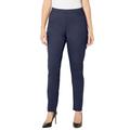 Plus Size Women's Essential Flat Front Pant by Catherines in Navy (Size 6X)