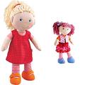 HABA 302108 - Puppe Annelie, Stoffpuppe mit Kleidung und Haaren, 30 cm, Spielzeug ab 18 Monaten & 302842 - Puppe Lilli-Lou, süße Weich- und Stoffpuppe ab 18 Monaten, mit Kleidung und Haaren, 30 cm