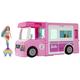 Barbie GHL93-3-in-1 Super Abenteuer-Camper mit Zubehör, Camping Wohnwagen für Puppen & GTF89 - Dreamtopia Regenbogenzauber Meerjungfrauen-Puppe mit Regenbogenhaaren und Farbwechsel-Funktion