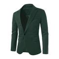 Uxcell Men's Suit Jacket One Button Slim Fit Casual Lightweight Sport Coats Blazer 46 Green