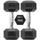 You vs You Hex Dumbbells Weights Pair for Home Exercise | 7kg Set of 2 Hexagonal Weight Rubber Encased for Home Fitness Gym Workouts Training Muscle Building & Conditioning | Unisex | Strength Fitness