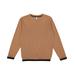 LAT 6789 Men's The Statement Fleece Crewneck Sweatshirt in Coyote Brown/Black size Medium | Ringspun Cotton