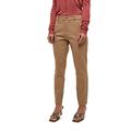 Minus Daya Damen Hose Mitte Tailliert 7/8 Keuchen Größe 42 | Beige Hose Damen | Bequeme Damen Hosen Stretch | Chino Hose Damen Mit Normaler Passform | Stoffhose Damen Mit Reißverschluss