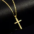 Colliers de la présidence remplis d'or pur 24 carats pour hommes et femmes pendentif croix