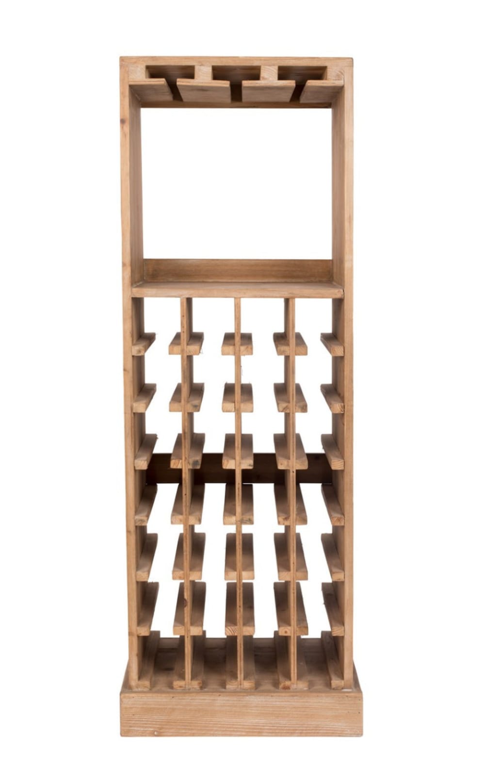 Rangement Bouteilles en Bois Massif Vintage