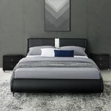 Carlton Upholstered Platform Bedroom Set - Low Profile Modern Bed