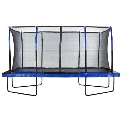 Machrus Upper Bounce 8' X 14' Gymnastics Style, Rectangular Trampoline Set with Top-Ring Enclosure System