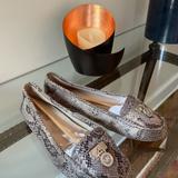 Michael Kors Shoes | Guc Michael Kors Snakeskin Shoes. Beautiful Flats. | Color: Gray/Tan | Size: 7