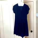 Madewell Dresses | 100% Silk Madewell Dress Size 8 | Color: Black/Purple | Size: 8