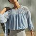 Free People Tops | Free People Sun Blissed Long Sleeve Top, Small | Color: Blue | Size: S