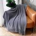 Urban Outfitters Bedding | Grey Chic Minimalist Farmhouse Boho Throw Fringe Blanket For Patio/Living Room | Color: Gray | Size: Os