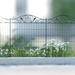 Outsunny 4 ft. H x 12 ft. W Garden Decorative Metal Fencing Metal in Black | 44 H x 143.75 W x 0.25 D in | Wayfair 844-367