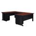 Red Barrel Studio® Fusion U Shaped Desk w/ Double Pedestal Drawer Unit Wood in Brown | 29 H x 72 W x 102 D in | Wayfair RDBT2981 41416755