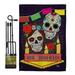Ornament Collection Dia De Los Muertos 2-Sided Polyester 19 x 13 in. Flag Set in Black/Brown | 18.5 H x 13 W in | Wayfair
