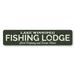 Lizton Sign Shop, Inc Fishing Lodge Aluminum Sign Metal in Brown/Gray/Green | 4 H x 18 W x 0.04 D in | Wayfair 2033-A418