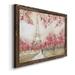 Etta Avenue™ Spring in Paris - Picture Frame Painting on Canvas Canvas, Solid Wood in Green/Indigo/Pink | 31 H x 44 W in | Wayfair