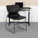 Flash Furniture Everleigh Armless Stacking Chair Plastic/Acrylic/Plastic/Metal in Black | 31.75 H x 19.5 W x 22.75 D in | Wayfair 5-RUT-438-BK-GG
