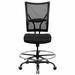 Inbox Zero Oliverson Big & Tall 400 lb. Rated Mesh Ergonomic Drafting Chair w/Adjustable Arms Upholstered/Mesh/Metal | 50 H x 27 W x 27 D in | Wayfair