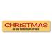 Lizton Sign Shop, Inc Christmas Place Custom Aluminum Sign Metal in Gray/Red/Yellow | 4 H x 18 W x 0.04 D in | Wayfair 1492-A418