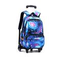 Protective Cover for School Gifts, Trolley Bag, Girl, Boy, Backpack with Wheels, School Bag, Wheel, Luggage Cabin Travel Galexy Backpack Children's Sky Star, Blue Starry Sky (Blue) - RYC-2024-XK-6